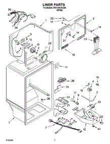 05 - Liner Parts parts for Whirlpool Refrigerator RT21AKXKQ05 from AppliancePartsPros.com