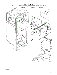 02 - Liner parts for Kitchenaid Refrigerator KTRS22QAWH00 from AppliancePartsPros.com
