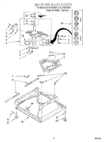 05 - Machine Base parts for Whirlpool Washer 4LSC9255DN1 from AppliancePartsPros.com