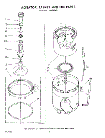 05 - Agitator, Basket And Tub parts for Whirlpool Washer LA6090XSW1 from AppliancePartsPros.com