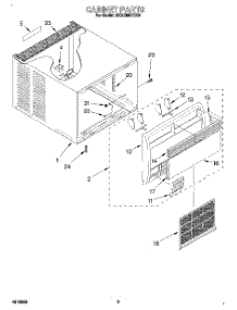 02 - Cabinet parts for Whirlpool Air Conditioner 3XACM07XD0 from AppliancePartsPros.com
