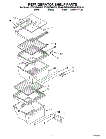 03 - Refrigerator Shelf Parts parts for Whirlpool Refrigerator ED5GHEXMNT00 from AppliancePartsPros.com