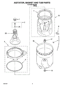 03 - Agitator, Basket And Tub Parts parts for Whirlpool Washer IS41000 from AppliancePartsPros.com