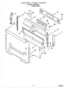 02 - Control Panel parts for Whirlpool Range CGS365HQ5 from AppliancePartsPros.com