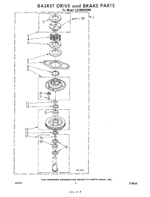 08 - Basket Drive And Brake parts for Whirlpool Washer LA7800XPW0 from AppliancePartsPros.com