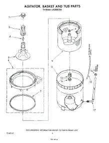 05 - Agitator, Basket And Tub parts for Whirlpool Washer LA6380XSW0 from AppliancePartsPros.com