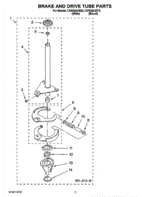 07 - Brake And Drive Tube Parts parts for Whirlpool Washer CAWS833SQ0 from AppliancePartsPros.com