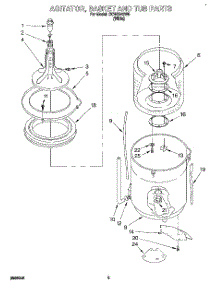 03 - Agitator, Basket And Tub parts for Whirlpool Washer CCW5243W0 from AppliancePartsPros.com