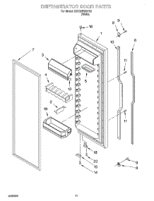 07 - Refrigerator Door parts for Whirlpool Refrigerator 3XKGN7050F03 from AppliancePartsPros.com