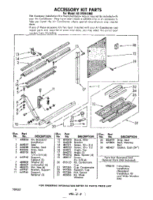 05 - Accessory Kit parts for Whirlpool Air Conditioner AC2404XM0 from AppliancePartsPros.com