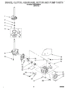 04 - Brake, Clutch, Gearcase, Motor And Pump parts for Kitchenaid Washer KAWE767BWH0 from AppliancePartsPros.com