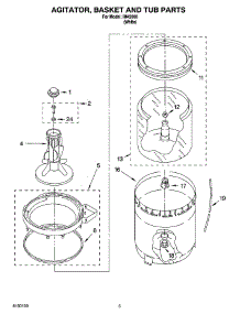 03 - Agitator, Basket And Tub Parts parts for Whirlpool Washer IM42000 from AppliancePartsPros.com