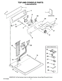 02 - Top And Console Parts parts for Maytag Dryer MED5600TQ0 from AppliancePartsPros.com