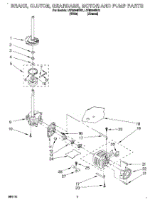 05 - Brake, Clutch, Gearcase, Motor & Pump parts for Whirlpool Washer LSR8244BN1 from AppliancePartsPros.com