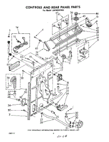 03 - Controls And Rear Panel parts for Whirlpool Washer LA5400XPW3 from AppliancePartsPros.com