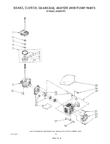 06 - Brake, Clutch, Gearcase, Motor And Pump parts for Whirlpool Washer LA5668XTW0 from AppliancePartsPros.com