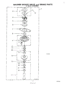 09 - Washer Basket Drive And Brake parts for Whirlpool Washer LC4900XMW1 from AppliancePartsPros.com