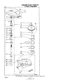 10 - Gearcase parts for Whirlpool Washer LA5400XMW0 from AppliancePartsPros.com