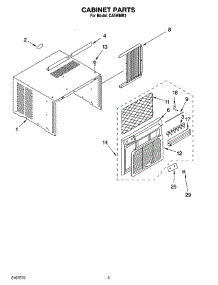 03 - Cabinet Parts parts for Whirlpool Air Conditioner CA5WMR3 from AppliancePartsPros.com