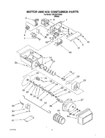 06 - Motor And Ice Container parts for Whirlpool Refrigerator 3XKGN705000 from AppliancePartsPros.com