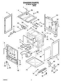 03 - Chassis Parts parts for Whirlpool Range IMP33802 from AppliancePartsPros.com