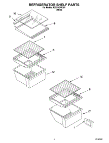 03 - Refrigerator Shelf parts for Whirlpool Refrigerator RS22AQXKQ01 from AppliancePartsPros.com