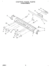 06 - Control Panel parts for Whirlpool Range SGS395XX2 from AppliancePartsPros.com