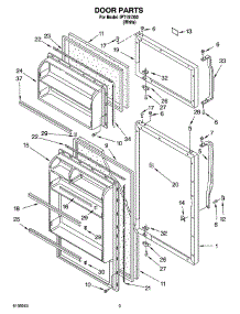 02 - Door Parts parts for Whirlpool Refrigerator IPT151300 from AppliancePartsPros.com