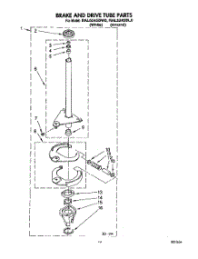 08 - Brake And Drive Tube parts for Whirlpool Washer RAL6245BW0 from AppliancePartsPros.com
