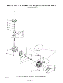 06 - Brake, Clutch, Gearcase, Motor And Pump parts for Whirlpool Washer LA5570XPW4 from AppliancePartsPros.com