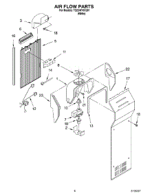 05 - Air Flow parts for Whirlpool Refrigerator TS22AFXKQ01 from AppliancePartsPros.com