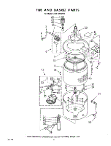04 - Tub And Basket parts for Whirlpool Washer LHA6480W1 from AppliancePartsPros.com