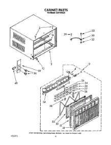 04 - Cabinet parts for Whirlpool Air Conditioner CAH18WQ4 from AppliancePartsPros.com