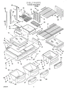 03 - Shelf parts for Whirlpool Refrigerator 3XKVN600000 from AppliancePartsPros.com
