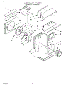 03 - Air Flow parts for Whirlpool Air Conditioner 4XACM07DD0 from AppliancePartsPros.com