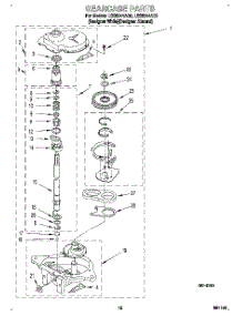 10 - Gearcase parts for Whirlpool Washer LSS8244AQ0 from AppliancePartsPros.com