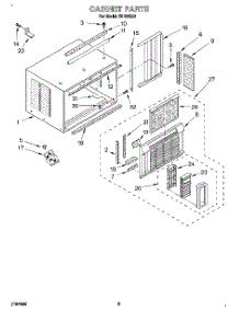 04 - Cabinet parts for Whirlpool Air Conditioner RH123A2 from AppliancePartsPros.com