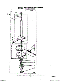 09 - Brake And Drive Tube parts for Whirlpool Washer AL2121WW0 from AppliancePartsPros.com