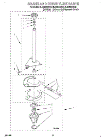 08 - Brake And Drive Tube parts for Whirlpool Washer 8LSC8245AW0 from AppliancePartsPros.com