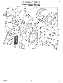 03 - Section parts for Whirlpool Dryer LER5644AN1 from AppliancePartsPros.com