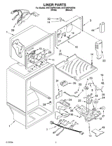 03 - Liner parts for Whirlpool Refrigerator 8VET2WPKKQ00 from AppliancePartsPros.com