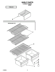 05 - Shelf Parts, Optional Parts parts for Whirlpool Refrigerator IPT151300 from AppliancePartsPros.com
