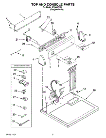 02 - Top And Console Parts parts for Whirlpool Dryer IED4400VQ0 from AppliancePartsPros.com