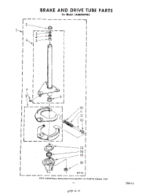 09 - Brake And Drive Tube parts for Whirlpool Washer LA5600XPW3 from AppliancePartsPros.com