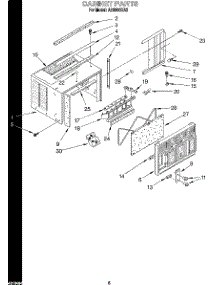 03 - Cabinet parts for Whirlpool Air Conditioner AR0500XA2 from AppliancePartsPros.com