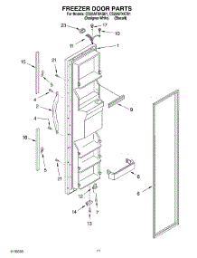 07 - Freezer Door parts for Whirlpool Refrigerator CS22AFXKT01 from AppliancePartsPros.com