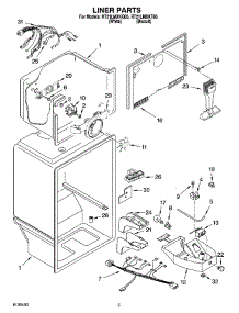 03 - Liner Parts parts for Whirlpool Refrigerator RT21LMXKT05 from AppliancePartsPros.com
