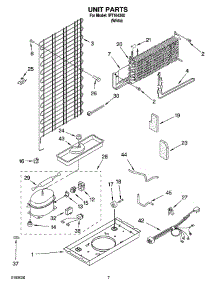 04 - Unit Parts parts for Whirlpool Refrigerator IPT164300 from AppliancePartsPros.com