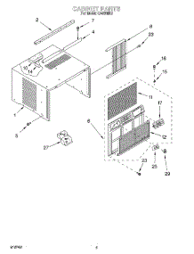 03 - Cabinet parts for Whirlpool Air Conditioner CA6WMK0 from AppliancePartsPros.com