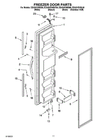 07 - Freezer Door Parts parts for Whirlpool Refrigerator ED5GHEXMNT00 from AppliancePartsPros.com